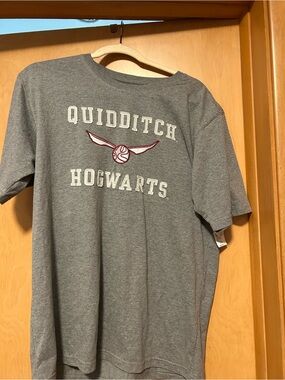 Hogwarts Quidditch Graphic Tee - Gray unisex xl